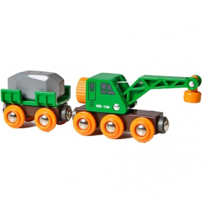 Вагон BRIO с подъемным краном