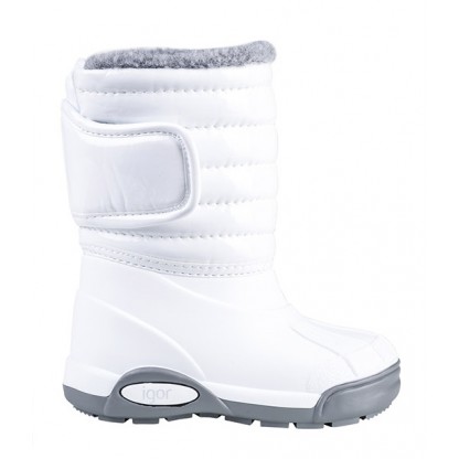Утеплені чоботи Igor Shoes гляцеві білі