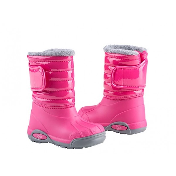 Утепленные сапоги Igor Shoes гляцевые розовые