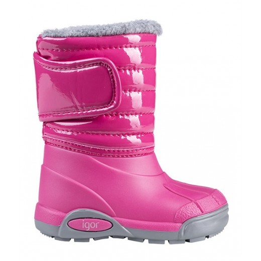Утепленные сапоги Igor Shoes гляцевые розовые