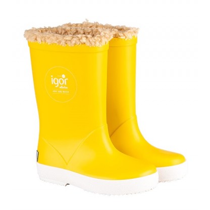Утепленные резиновые сапоги Igor Shoes желтые