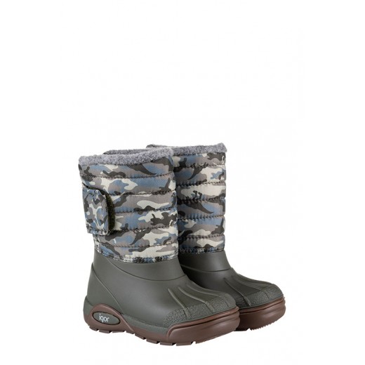 Чоботи гумові утеплені дутики Topo Ski Camo хакі