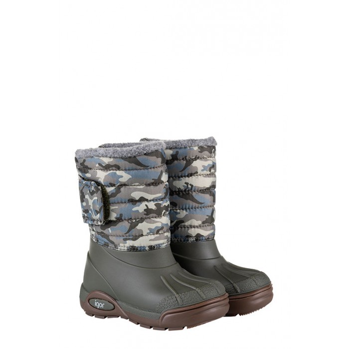 Чоботи гумові утеплені дутики Topo Ski Camo хакі