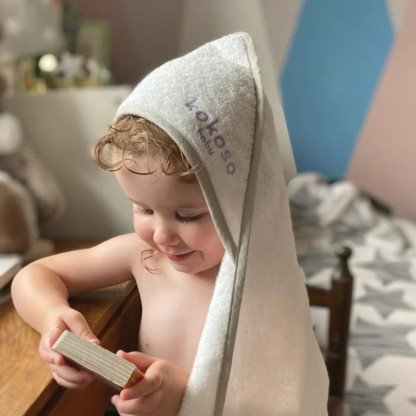 Дитячий рушник-куточок Kokoso Baby з органічної бавовни, 75 × 75 см