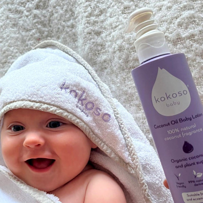 Дитячий рушник-куточок Kokoso Baby з органічної бавовни, 75 × 75 см
