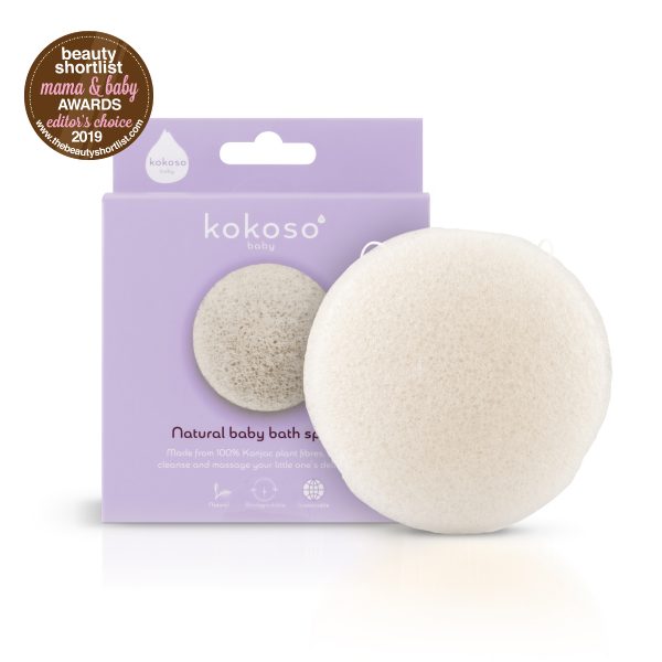 Натуральная детская губка для купания из конжака Kokoso Baby
