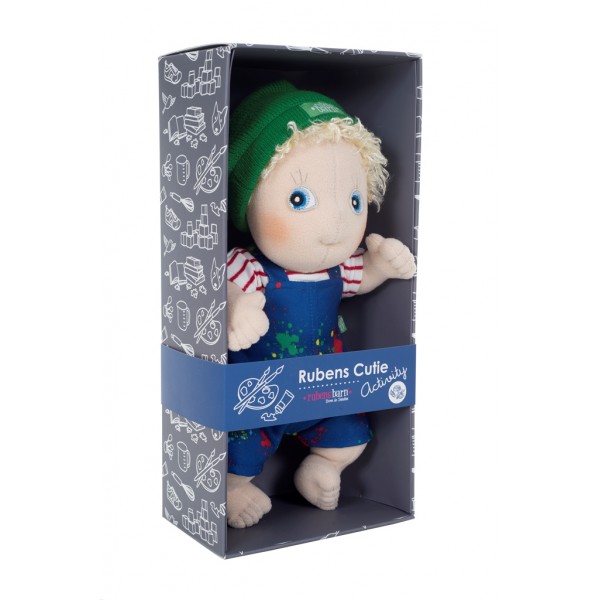 Мягкая кукла ручной работы Rubens Barn Cutie Activity Adam 32 см