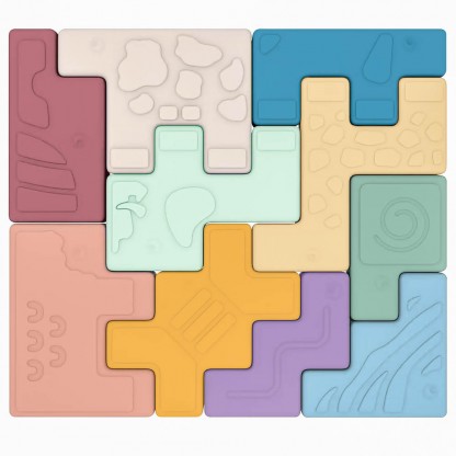 Мягкий развивающий набор Miniland Animal Blocks