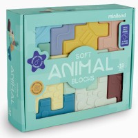 Мягкий развивающий набор Miniland Animal Blocks