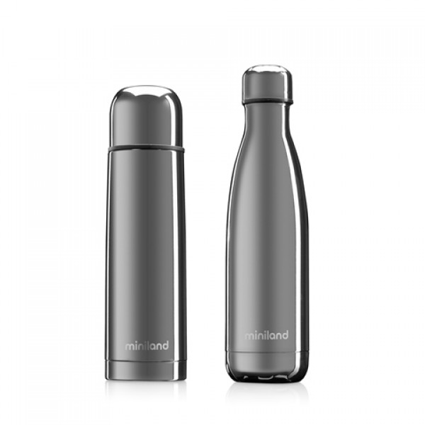 Набор термосов для жидкостей Miniland Mybabyme серебро