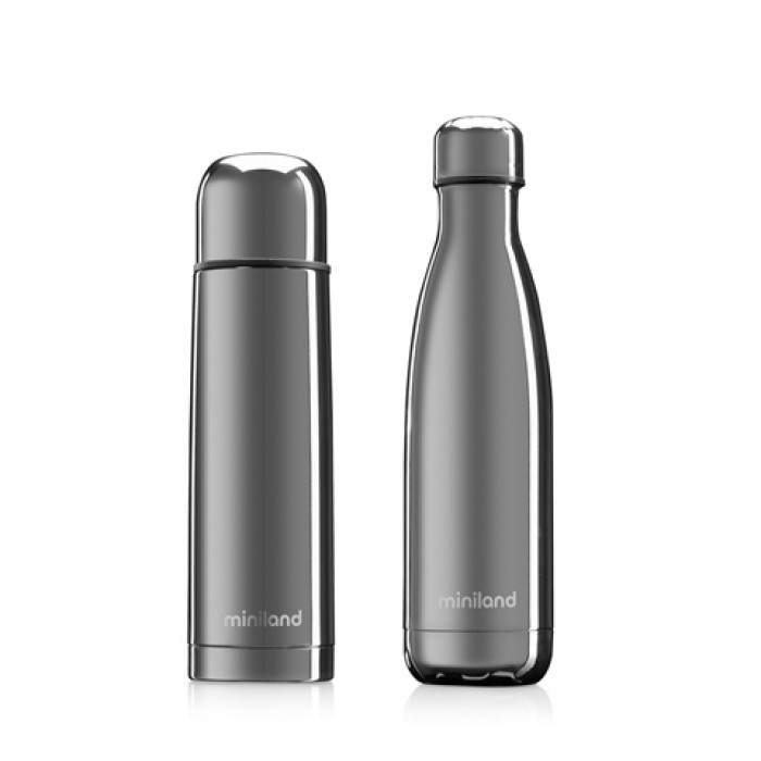 Набор термосов для жидкостей Miniland Mybabyme серебро