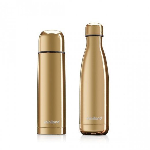 Набор термосов для жидкостей Miniland Mybaby-me золото Набор термосов для жидкостей Miniland Mybaby-me золото