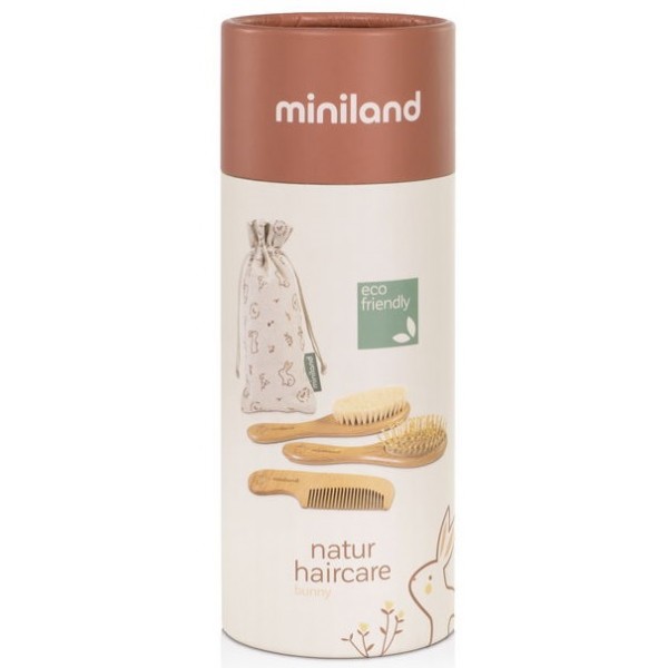 Набор деревянных расчесок Miniland Natur Haircare Bunny