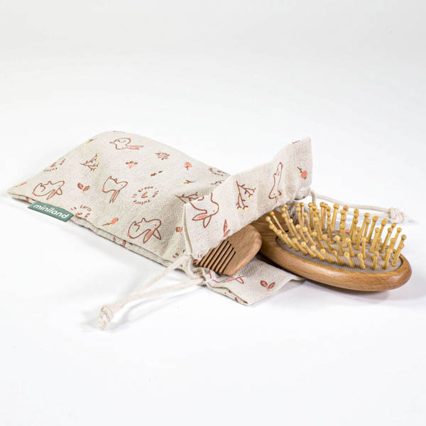 Набор деревянных расчесок Miniland Natur Haircare Bunny