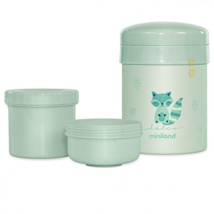 Термос харчовий з двома контейнерами Miniland Thermetic Mint 700 мл