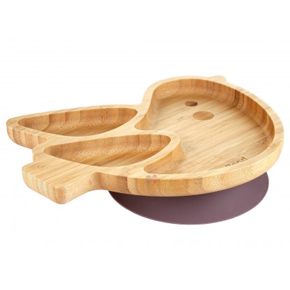Дитяча бамбукова секційна тарілка на присосці Miniland Chick