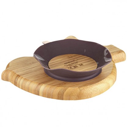 Дитяча бамбукова секційна тарілка на присосці Miniland Chick