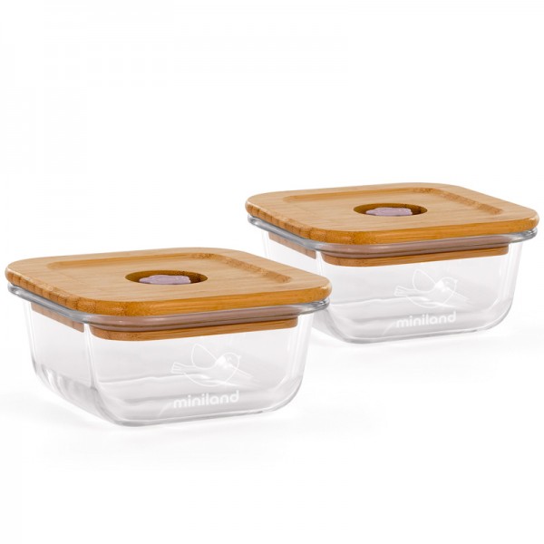 Термосумка с контейнерами (стекло) 2x210 мл Pack-2-go EcoSquare Chip 