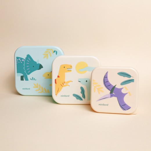  Набір з 3 контейнерів для їжі Jurassic 250 мл, 350 мл та 540 мл