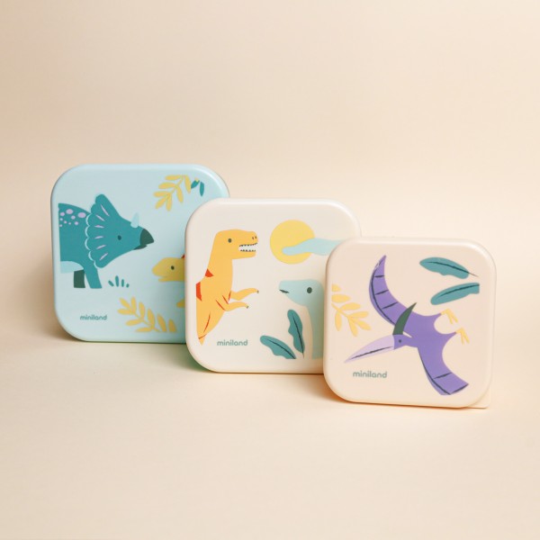  Набір з 3 контейнерів для їжі Jurassic 250 мл, 350 мл та 540 мл