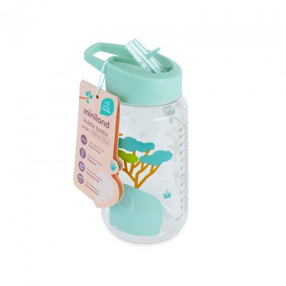 Поильник-непроливайка с трубочкой 450 мл Miniland Jungle