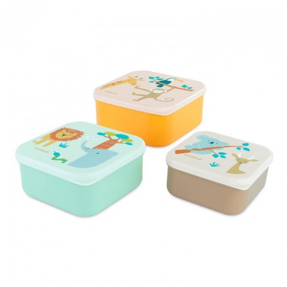  Набір з 3 контейнерів для їжі Jungle 250 мл, 350 мл та 540 мл