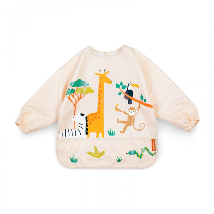 Нагрудник с длинным рукавом Miniland Baby Jungle Нагрудник с длинным рукавом Miniland Baby Jungle