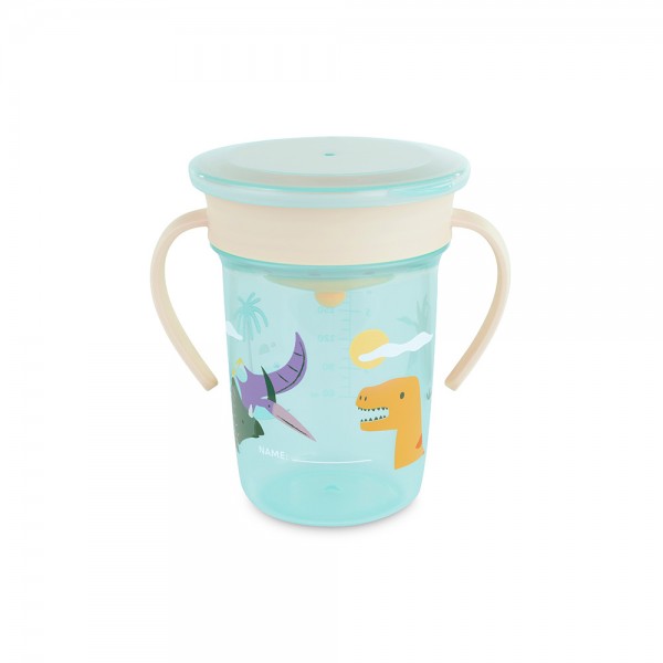 Обучающий поильник-непроливайка 270 мл Miniland Jurassic Dinosaur 360° 