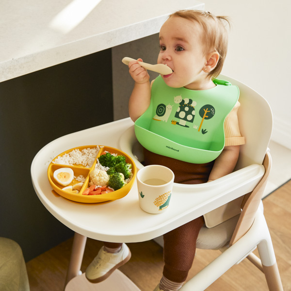 Набір силіконового дитячого посуду Miniland Garden