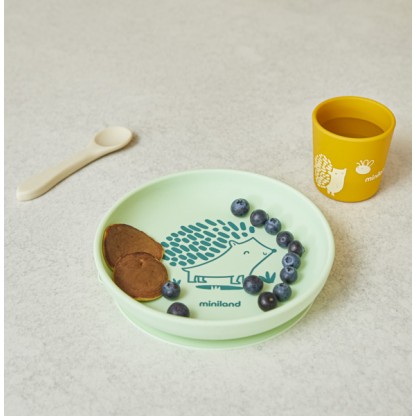 Набір силіконового дитячого посуду Miniland Forest
