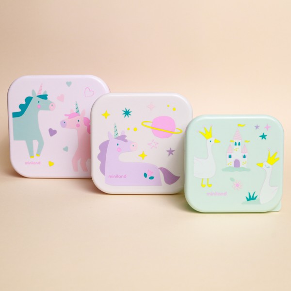 Набор из 3 контейнеров для еды Fantasy 250 мл, 350 мл и 540 мл