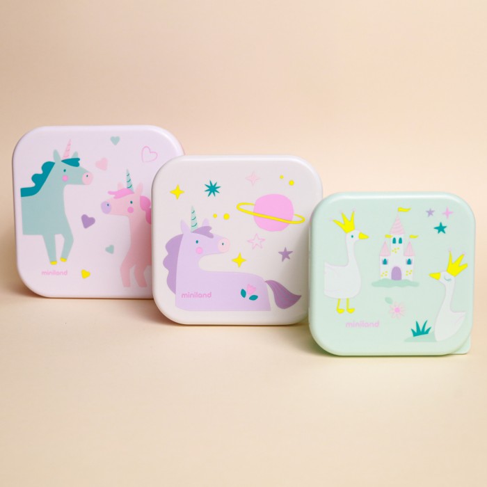 Набор из 3 контейнеров для еды Fantasy 250 мл, 350 мл и 540 мл