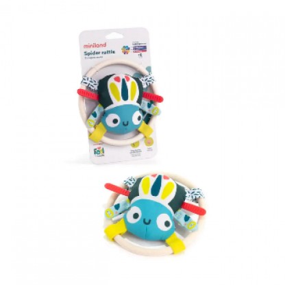 Игрушка-прорезыватель с погремушкой Miniland  Spider rattle