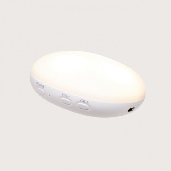 Музичний органічний зайчик Moonie з нічником Grey