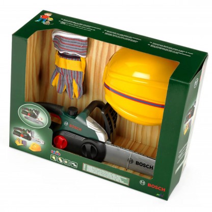 Дитячий набір майстра: Ланцюгова пила, шлем, рукавички Bosch