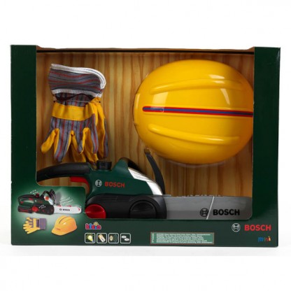Дитячий набір майстра: Ланцюгова пила, шлем, рукавички Bosch