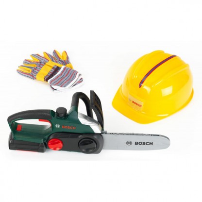 Дитячий набір майстра: Ланцюгова пила, шлем, рукавички Bosch
