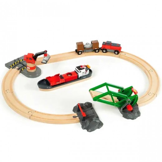 Детская железная дорога BRIO Порт с паромом