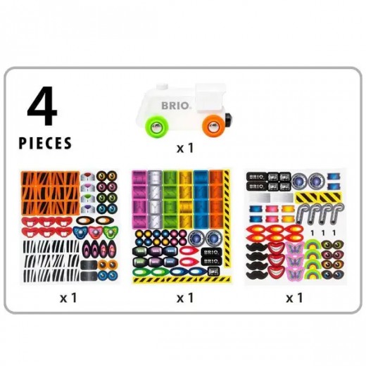 Локомотив BRIO с наклейками