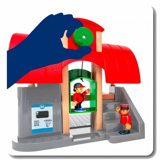 Детская железная дорога BRIO с центральным вокзалом