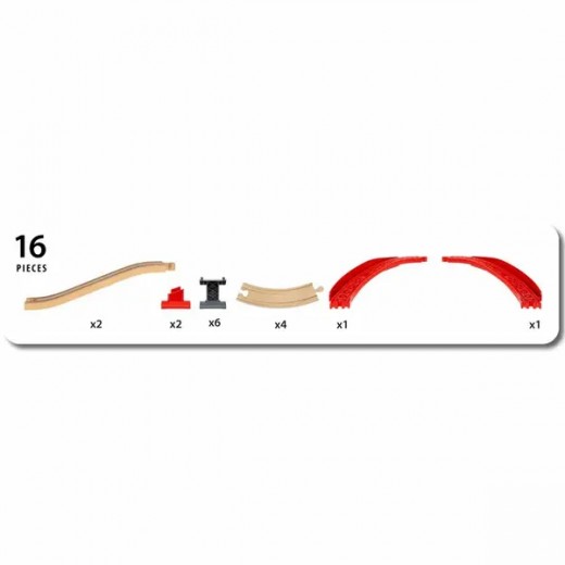 Набор восходящих кривых рельсов для железной дороги BRIO
