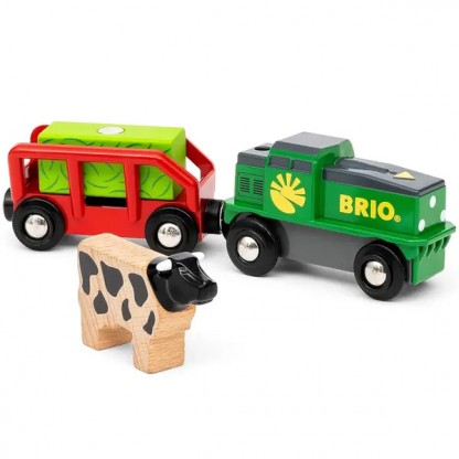 Поезд BRIO Ферма на батарейках