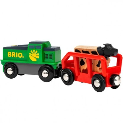 Поезд BRIO Ферма на батарейках