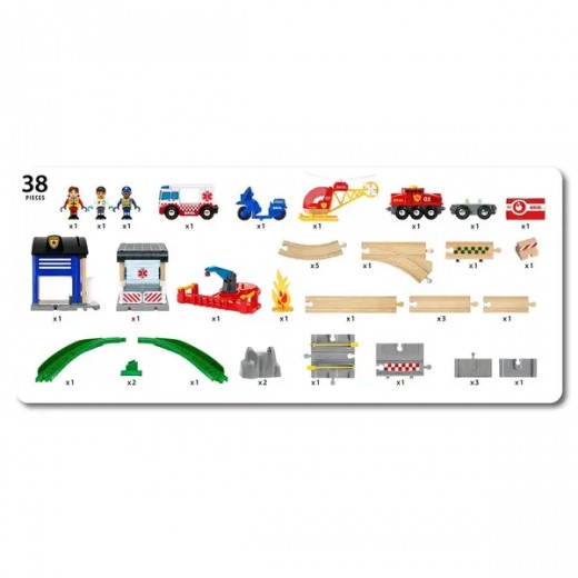 Детская железная дорога BRIO Спасательная команда