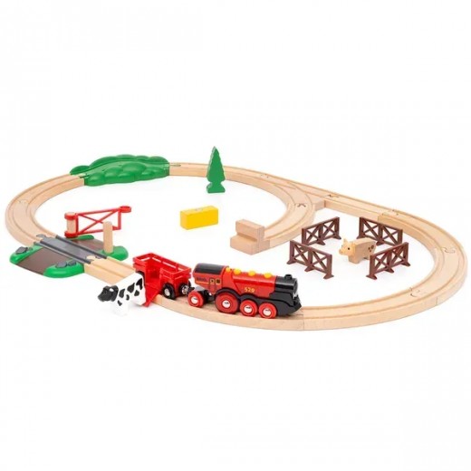 BRIO Детская железная дорога «С Могучим локомотивом» (36029) — премиум-набор