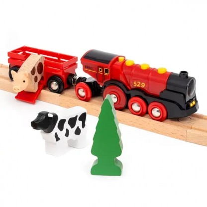 BRIO Дитяча залізниця «З Могутнім локомотивом» (36029) — преміум-набір