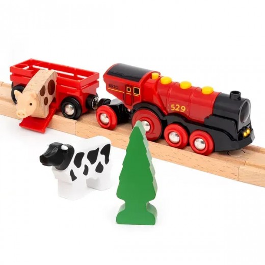 BRIO Детская железная дорога «С Могучим локомотивом» (36029) — премиум-набор