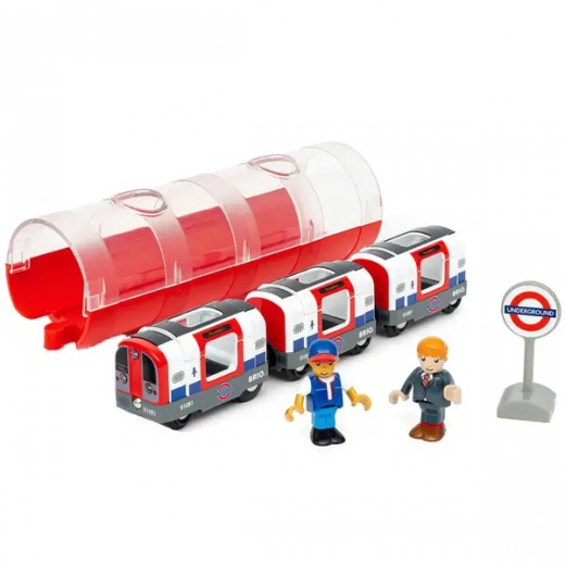 Поезд BRIO Лондонское метро с туннелем