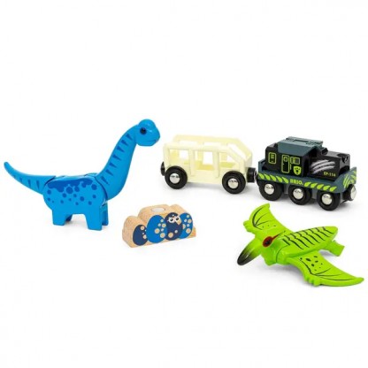 Поїзд BRIO на батарейках з динозаврами