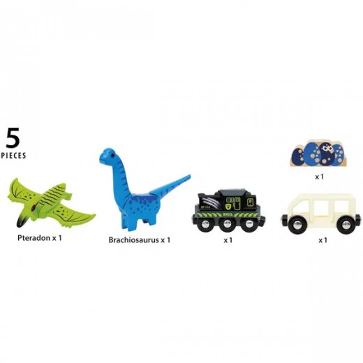 Поезд BRIO на батарейках с динозаврами